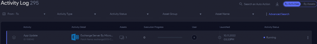 Vulnerabilidad-Seguimiento en Activity Log